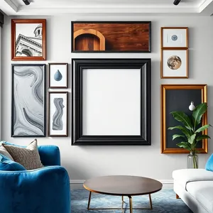 gallery wall living room mockup example 2
